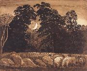 Samuel Palmer The Sleeping Shepherd oil painting on canvas